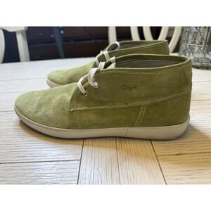 Bruno Magli Men Chukka Desert Green Suede Ankle Lace Up Boots Leather Sz 10